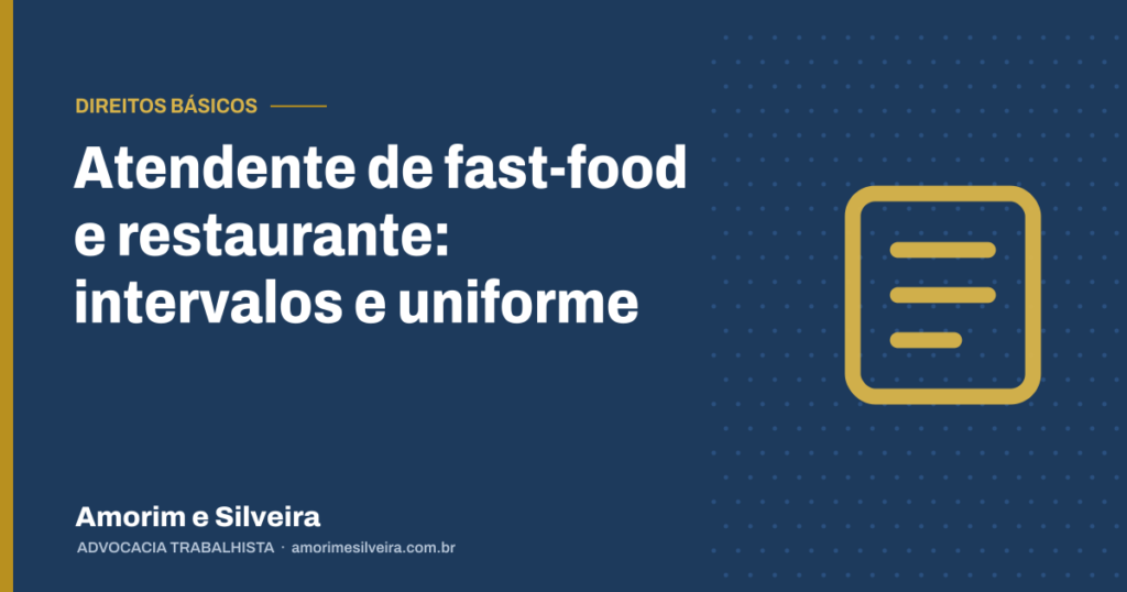 Atendente de fast-food e restaurante: intervalos e uniforme