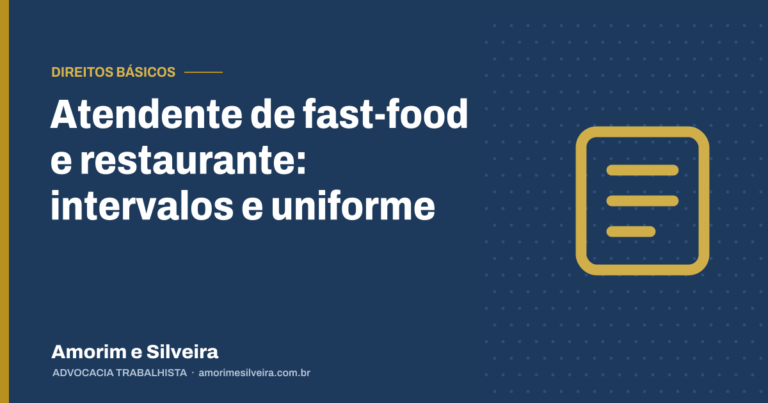 Atendente de fast-food e restaurante: intervalos e uniforme