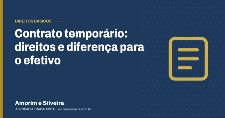 Contrato temporário: direitos e diferença para o efetivo