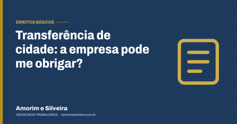 Transferência de cidade: a empresa pode me obrigar?