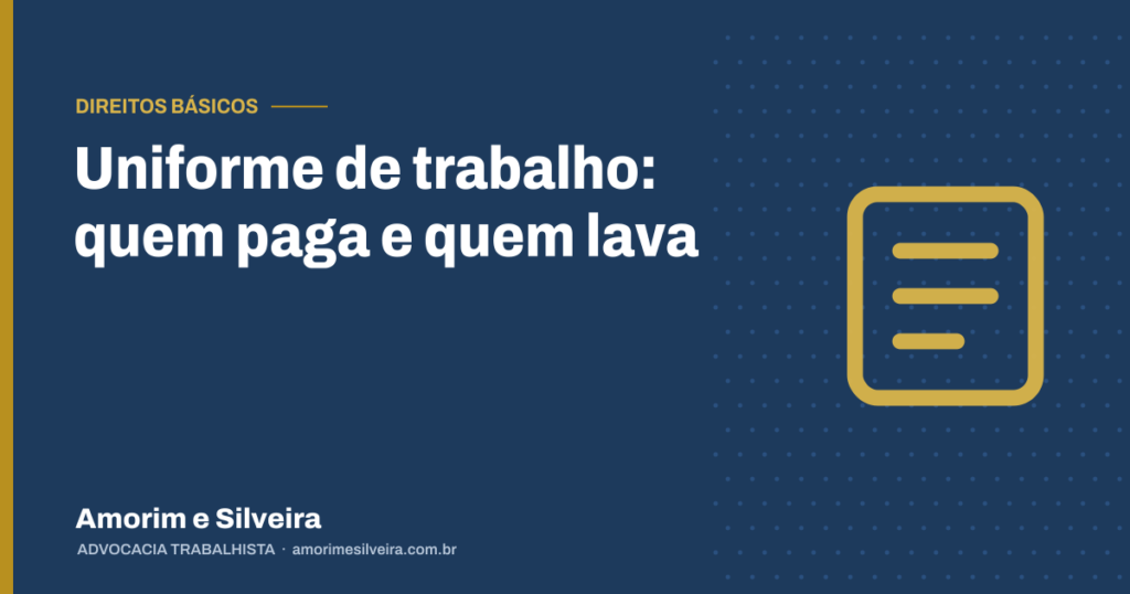 Uniforme de trabalho: quem paga e quem lava